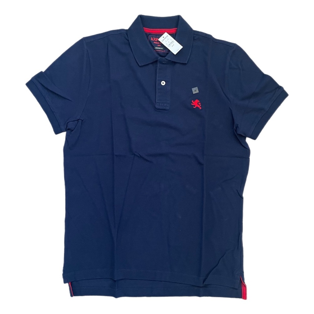 Express Men’s M ink blue pique polo shirt sleeve collared shirt NWT